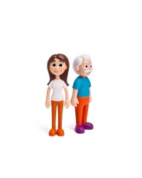 Família de Pele Clara - 8 Figuras