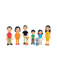 Família de Pele Intermédia - 8 Figuras