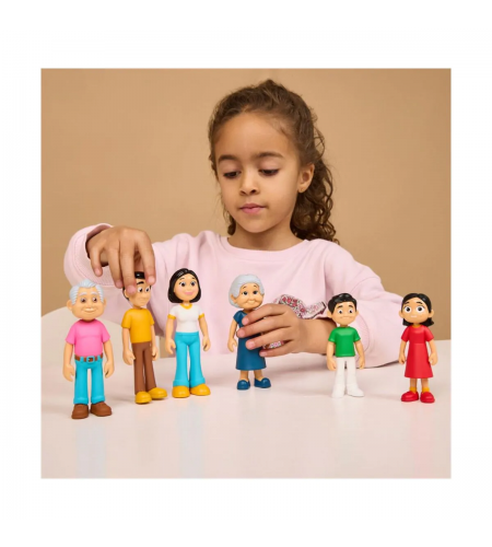 Família de Pele Morena - 8 Figuras