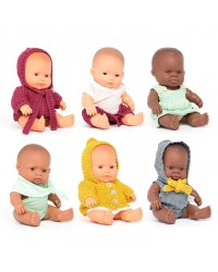 Boneco Menino Africano com roupa - 21 cm