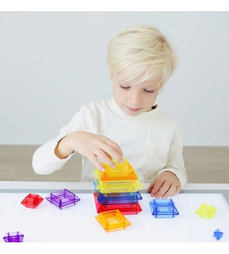 Pirâmides Empilháveis Translúcidas -  25 peças