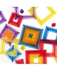 Pirâmides Empilháveis Translúcidas -  25 peças