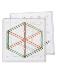 Conjunto de 6 geoplanos transparentes - 15cm