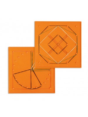 Conjunto de 6 geoplanos coloridos - 15cm