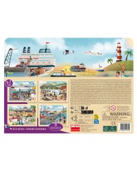 Conjunto de 4 Puzzles - Meios de Transporte e de Comunicação - 35 peças/cada