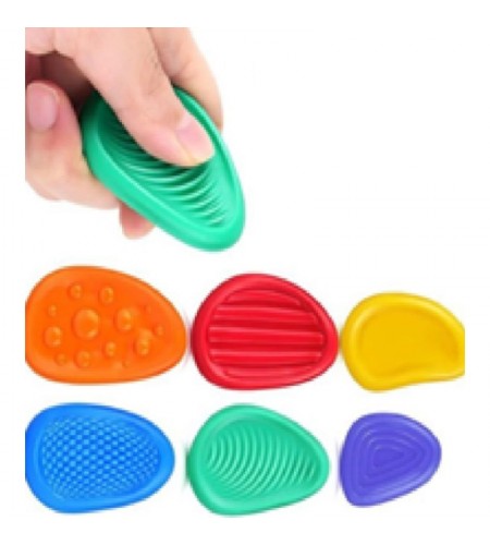 Pedras Sensoriais de Silicone - conjunto de 6