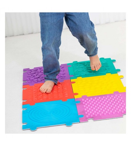 Placas Sensoriais de Encaixe para Chão - 6 placas