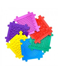 Placas Sensoriais de Encaixe para Chão - 6 placas