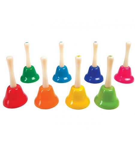 Conjunto de 8 Sinos Afinados em Escala Diatónica
