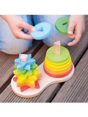 Rainbow Stackers - Jogo de Empilhar Arco-Íris - 20 peças