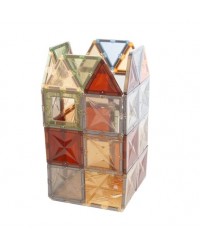 Peças Magnéticas Translúcidas - 3D Natural Magnetic Tiles - 60 Peças