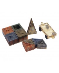 Peças Magnéticas Translúcidas - 3D Natural Magnetic Tiles - 60 Peças