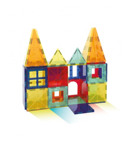 Peças Magnéticas Translúcidas - 3D Color Magnetic Tiles - 32 Peças