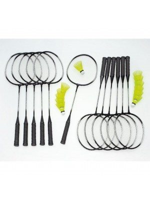Conjunto de 12 Raquetes de Badminton