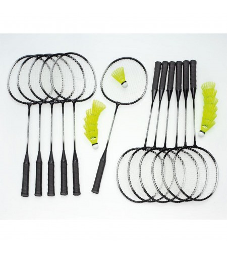 Conjunto de 12 Raquetes de Badminton