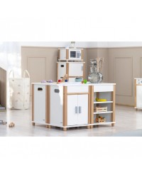 Bloco de Prateleiras para Cozinha de Madeira