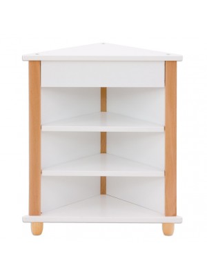 Bloco de Prateleiras de Canto para Cozinha de Madeira