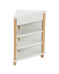 Bloco de Prateleiras de Canto para Cozinha de Madeira