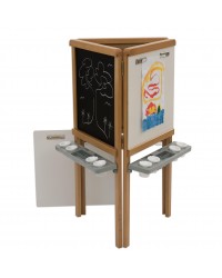 Cavalete de Pintura com 3 Lados - Múltiplas Superfícies