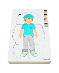 Puzzle 5 Camadas Menino Anatomia - 28 peças