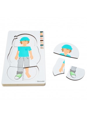 Puzzle 5 Camadas Menino Anatomia - 28 peças