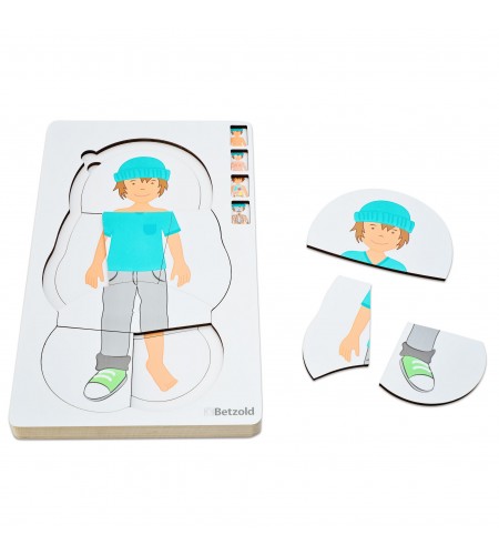 Puzzle 5 Camadas Menino Anatomia - 28 peças
