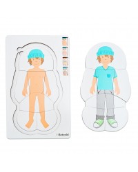 Puzzle 5 Camadas Menino Anatomia - 28 peças