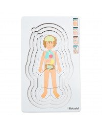 Puzzle 5 Camadas Menino Anatomia - 28 peças