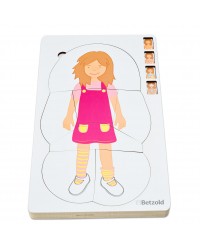 Puzzle 5 Camadas Menina Anatomia - 28 peças