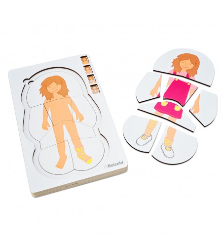 Puzzle 5 Camadas Menina Anatomia - 28 peças