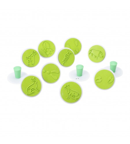 Carimbos com Pega Animais - 12 unidades