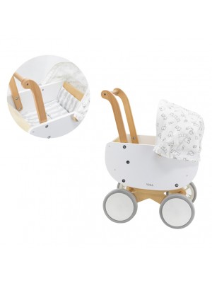 Carro de Bonecas de Madeira