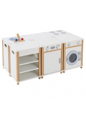 Ilha de Cozinha de Madeira - 6 partes