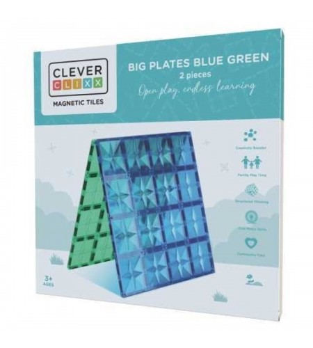 Peças Magnéticas - Big Plates Blue Green - 2 Peças