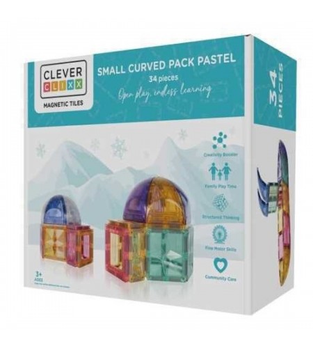 Peças Magnéticas - Small Curved Pack Pastel - 34 Peças