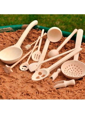 Utensílios de Madeira - Conjunto de 12