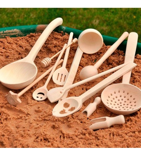 Utensílios de Madeira - Conjunto de 12