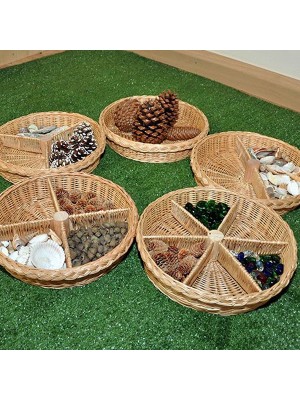 Cestos de Frações em Vime - Conjunto de 5