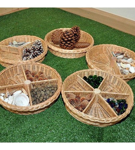 Cestos de Frações em Vime - Conjunto de 5