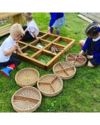 Cestos de Frações em Vime - Conjunto de 5