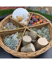 Cestos de Frações em Vime - Conjunto de 5