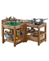 Conjunto de Cozinha de Madeira - Bargain Longlast Kitchen Set - 4 Peças