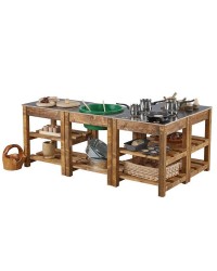 Conjunto de Cozinha de Madeira - Bargain Longlast Kitchen Set - 4 Peças