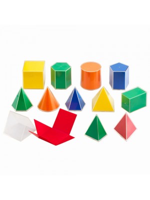 Sólidos Geométricos 2D 3D - 12 sólidos - 24 peças