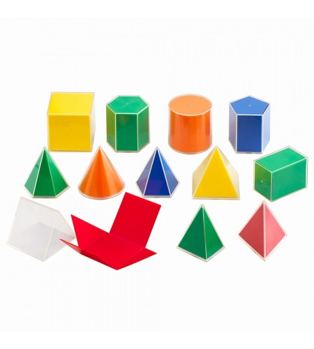 Sólidos Geométricos 2D 3D - 12 sólidos - 24 peças Sólidos Geométricos 2D 3D - 12 sólidos - 24 peças