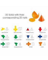 Sólidos Geométricos 2D 3D - 12 sólidos - 24 peças Sólidos Geométricos 2D 3D - 12 sólidos - 24 peças