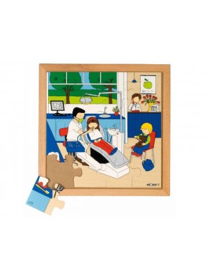 Puzzle Madeira Saúde Dentista - 16 Peças
