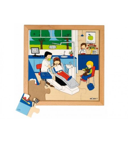 Puzzle Madeira Saúde Dentista - 16 Peças