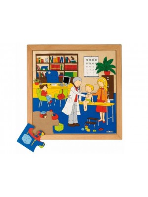 Puzzle Madeira Saúde Médico - 16 Peças