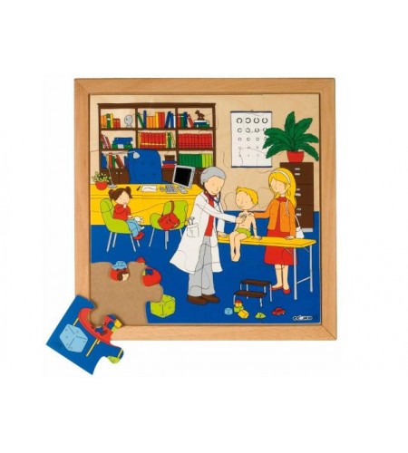 Puzzle Madeira Saúde Médico - 16 Peças